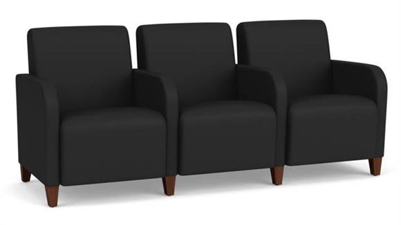 Polyurethane 3 Seat Sofa with Center Arms