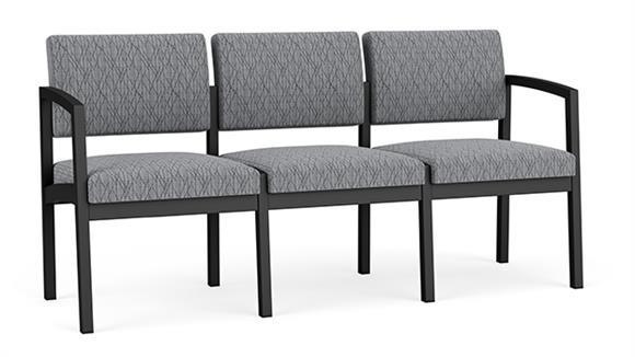 Lenox Steel 3 Seat Sofa - Pattern Fabric