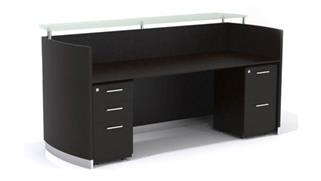 Reception Desks Mayline Office Furniture Double Pedestal Reception Desk