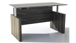 Adjustable Height Desks & Tables Mayline Office Furniture Height-Adjustable 6ft Straight  Front Desk