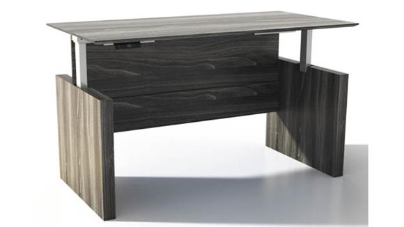 Adjustable Height Desks & Tables Mayline Office Furniture Height-Adjustable 72" Straight  Front Desk