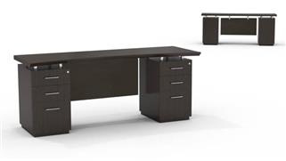 Office Credenzas Mayline Office Furniture 72" Double Pedestal Credenza