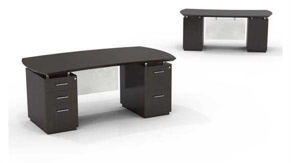 Executive Desks Mayline Office Furniture 72" Double Pedestal Desk