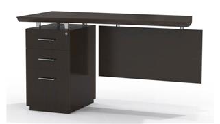 Returns & Bridges Mayline Office Furniture Single Pedestal Desk Return
