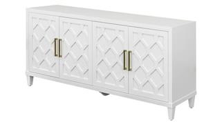 Storage Cabinets Martin Furniture Modern Wood 80in Console with Doors - Fully Assembled
