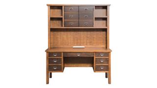 Executive Desks Martin Furniture 60" Half Pedestal Desk with Hutch