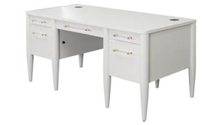 Executive Desks Martin Furniture 66in W Half-Pedestal Desk