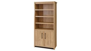 Bookcases Martin Furniture Wood Laminate Bookcase with Doors - Assembled