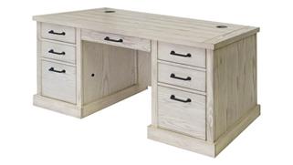 Executive Desks Martin Furniture 66" Double Pedestal Desk - Assembled