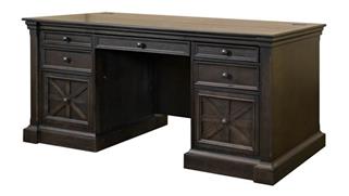 Executive Desks Martin Furniture 66in W Double Pedestal Executive Desk