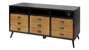 Entertainment Centers Martin Furniture Mid-Century 62in W Entertainment Stand - Fully Assembled