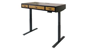 Adjustable Height Desks & Tables Martin Furniture Mid-Century Wood Electronic Sit/Stand Desk
