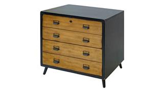 File Cabinets Lateral Martin Furniture Mid-Century Wood Lateral File - Fully Assembled