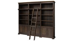 Bookcases Martin Furniture Executive Bookcase Wall With Wood Ladder