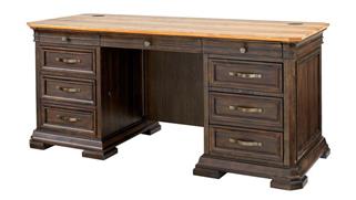 Executive Desks Martin Furniture 68in W Double Pedestal Executive Desk