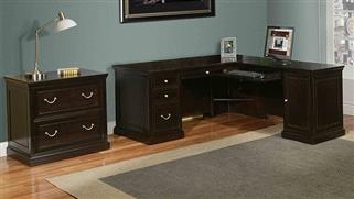 Executive Desks Martin Furniture L Desk with Lateral File