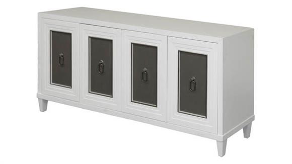 Modern Wood 80in Console with Doors - Fully Assembled