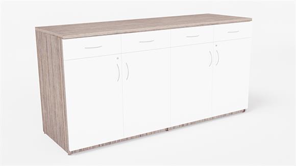 72in W x 24in D x 36in H Two-Tone Buffet Credenza