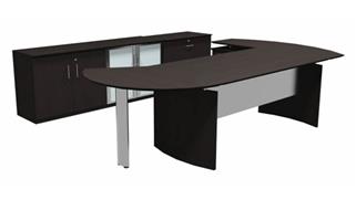 Executive Desks Mayline 72" Desk with Return and Additional Storage