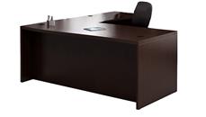 L Shaped Desks Mayline 72in x 78in Double Pedestal L-Desk