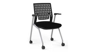 Stacking Chairs Mayline Office Furniture Flex Back Training Chair with Arms