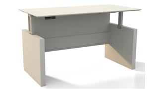 Adjustable Height Desks & Tables Mayline Office Furniture Height-Adjustable 72" Straight  Front Desk