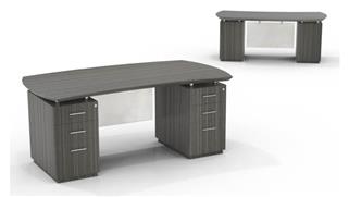 Executive Desks Mayline Office Furniture 72" Double Pedestal Desk