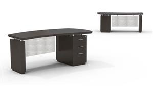 Executive Desks Mayline Office Furniture 72" Single Pedestal Desk