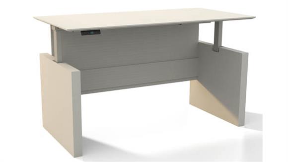 Height-Adjustable 6ft Straight  Front Desk