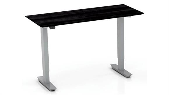 Adjustable Height Desks & Tables Mayline 48" Non-Handed Straight Bridge with 2-Stage Height-Adjustable Base