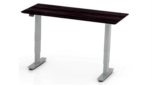 Adjustable Height Desks & Tables Mayline 48" Non-Handed Straight Bridge with 3-Stage Height-Adjustable Base