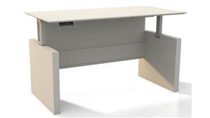 Adjustable Height Desks & Tables Mayline Height-Adjustable 6ft Straight  Front Desk