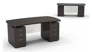 Executive Desks Mayline 72in Double Pedestal Desk