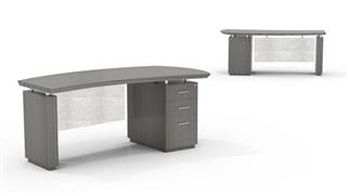 Executive Desks Mayline 72" Single Pedestal Desk