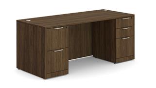 Executive Desks WFB Designs 66in x 24in Double Pedestal Desk