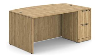 Executive Desks WFB Designs 72in x 36/41in Single Pedestal Bow Front Desk
