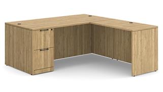 L Shaped Desks WFB Designs 72in W x 78in D Single Pedestal L-Desk 