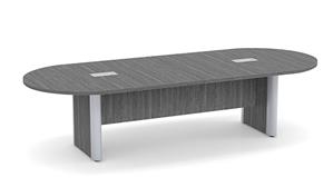 Conference Tables WFB Designs 10ft Racetrack Shape Plinth Leg with Metal Accent Conference Table