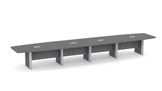 Conference Tables WFB Designs 20ft Boat Shape Plinth Leg with Metal Accent Conference Table