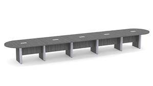 Conference Tables WFB Designs 22ft Racetrack Shape Plinth Leg with Metal Accent Conference Table