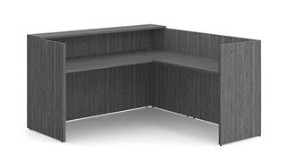 Reception Desks WFB Designs L-Shaped Reception Desk Shell w/ Laminate Bowed Transaction Counter