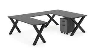 U Shaped Desks WFB Designs 72in x 102in L-Desk