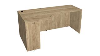 Executive Desks WFB Design 66" W x 24" D  Desk Shell with Extended Corner