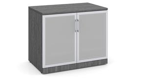 Storage Cabinets WFB Designs 29in H Storage Cabinet with Glass Doors