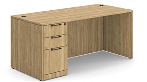 Executive Desks WFB Designs 72in x 24in Single Box/Box/File Pedestal Desk