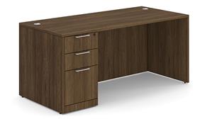 Executive Desks WFB Designs 66in x 24in Single Box/Box/File Pedestal Desk
