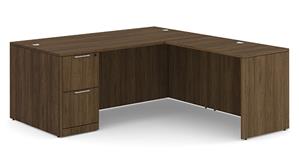 L Shaped Desks WFB Designs 71" W x 71" D Single Pedestal L-Desk - FF