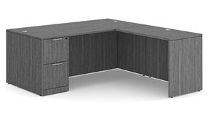 L Shaped Desks WFB Designs 72in W x 84in D Single Pedestal L-Desk - FF