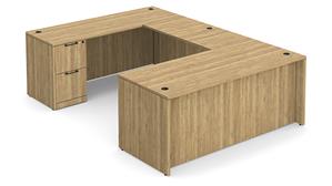 U Shaped Desks WFB Designs 72in W x 107in D, 47in Bridge, Single Pedestal File/File U-Desk