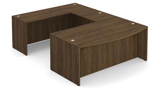 U Shaped Desks WFB Designs 66in W x 107in D Bow Front U-Desk Shell Only